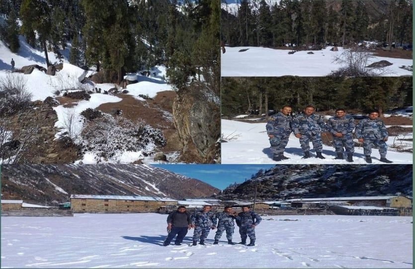 सेनाको हेलिकप्टर कालापानी जादै सशस्त्र प्रहरी